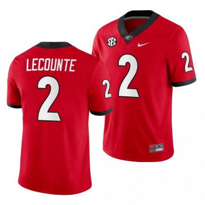 Georgia Bulldogs Richard LeCounte Men's #2 Home Red Game Football NCAA Jersey 2406LIEI4