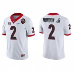 Georgia Bulldogs Smael Mondon Jr. Men's #2 2022 National Champions Playoff White Game Football NCAA Jersey 2406CTSV3