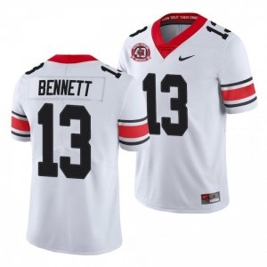 Georgia Bulldogs Stetson Bennett Men's #13 Alternate 40th Anniversary White Football NCAA Jersey 2406GSRG1