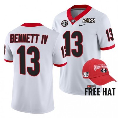 Georgia Bulldogs Stetson Bennett Men's #13 Champions 2021 Orange Bowl CFP White Football NCAA Jersey 2406GQJU3