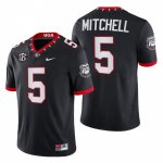 Georgia Bulldogs Adonai Mitchell Men's #5 Black Block Number Font 2022 Chick-fil-A Football NCAA Jersey 2406MUAE8