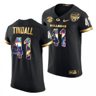 Georgia Bulldogs Channing Tindall Men's #41 2021 Orange Bowl Black Golden Diamond Edition Football NCAA Jersey 2406NSQY3