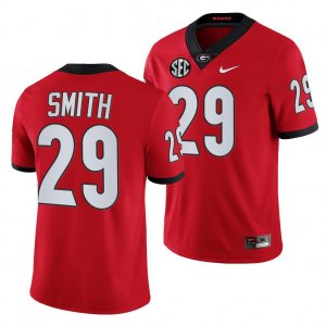 Georgia Bulldogs Christopher Smith Men's #29 2021-22 Red Game Football NCAA Jersey 2406SDPT1