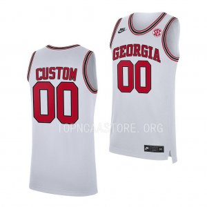 Georgia Bulldogs Custom Men's #00 Home White Replica 2022-23 Basketball NCAA Jersey 2406CKIY4