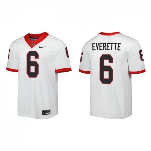 Georgia Bulldogs Daylen Everette Men's #6 Game Away White Football NCAA Jersey 2406OHWD3