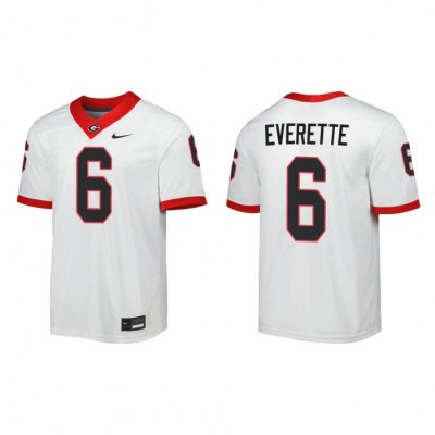 Georgia Bulldogs Daylen Everette Men's #6 Game Away White Football NCAA Jersey 2406OHWD3