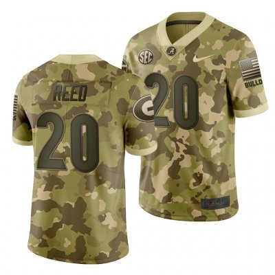 Georgia Bulldogs J.R. Reed Men's #20 2019 Desert Camo Salute to Service Football NCAA Jersey 2406QKFU7