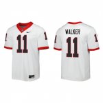 Georgia Bulldogs Jalon Walker Men's #11 Game Away White Football NCAA Jersey 2406UAZB0