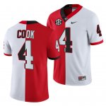 Georgia Bulldogs James Cook Men's #4 White Red Split Edition 2021-22 Football NCAA Jersey 2406CXYY7