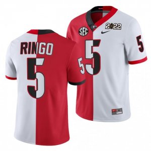 Georgia Bulldogs Kelee Ringo Men's #5 CFP 2021 Red National Champions White Football NCAA Jersey 2406VKVK7