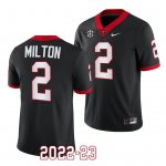 Georgia Bulldogs Kendall Milton Men's #2 Black 2022-23 Alternate Football NCAA Jersey 2406HBGN3