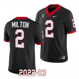 Georgia Bulldogs Kendall Milton Men's #2 Black 2022-23 Alternate Football NCAA Jersey 2406HBGN3