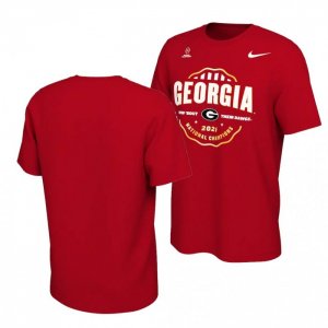 Georgia Bulldogs Men's CFP 2021 Red National Champions Celebration Football NCAA T-Shirt 2406SPWL1