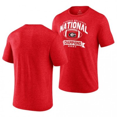 Georgia Bulldogs Men's CFP 2021 Red National Champions Vintage Football NCAA T-Shirt 2406BLFH6