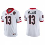 Georgia Bulldogs Mykel Williams Men's #13 2022 National Champions Playoff White Game Football NCAA Jersey 2406AOUJ5