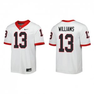 Georgia Bulldogs Mykel Williams Men's #13 Game Away White Football NCAA Jersey 2406BRLS4