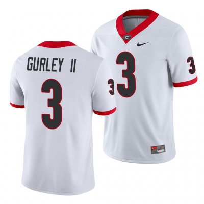 Georgia Bulldogs Todd Gurley II Men's #3 Game White Football NCAA Jersey 2406QZOO1