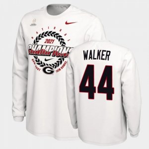 Georgia Bulldogs Travon Walker Men's #44 White 2021 National Champions Football NCAA T-Shirt 2406GDPE0