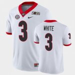 Georgia Bulldogs Zamir White Men's #3 Game 2021 National Champions White Football NCAA Jersey 2406ZCMU5