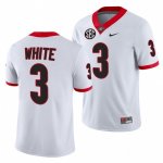 Georgia Bulldogs Zamir White Men's #3 White Football NCAA Jersey 2406NXFP5