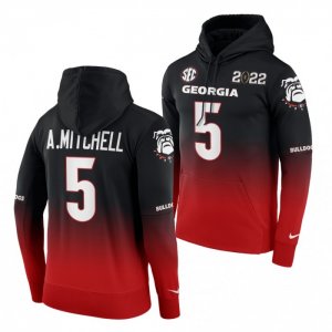 Georgia Bulldogs Adonai Mitchell Men's #5 2021 National Champions Playoff Red Black Football NCAA Hoodie 2406BCHS2