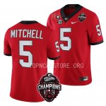 Georgia Bulldogs Adonai Mitchell Men's #5 National Champions Back-To-Back CFBPlayoff 2023 Red Football NCAA Jersey 2406OEDH3