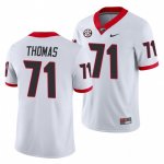 Georgia Bulldogs Andrew Thomas Men's #71 Away White Game Football NCAA Jersey 2406AORP3