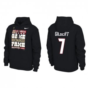 Georgia Bulldogs Arik Gilbert Men's #14 2022 National Champions Playoff Pullover Locker Room Black Football NCAA Hoodie 2406APMP1