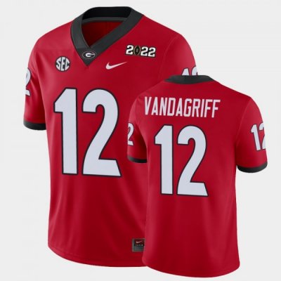 Georgia Bulldogs Brock Vandagriff Men's #12 Game 2021 National Champions Red Football NCAA Jersey 2406DEDT1