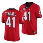 Georgia Bulldogs Channing Tindall Men's #41 Red Football NCAA Jersey 2406HNOJ3