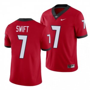 Georgia Bulldogs D'Andre Swift Men's #7 Player Alumni Red Football NCAA Jersey 2406USZJ0