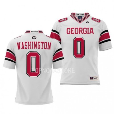 Georgia Bulldogs Darnell Washington Youth #0 Pick-A-Player White Football NCAA Jersey 2406JGFO3