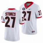 Georgia Bulldogs Eric Stokes Men's #27 White Football NCAA Jersey 2406EKVJ8