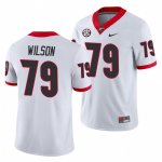 Georgia Bulldogs Isaiah Wilson Men's #79 Away White Game Football NCAA Jersey 2406AJEM6