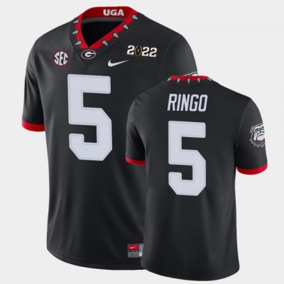 Georgia Bulldogs Kelee Ringo Men's #5 Game 2021 National Champions Black Football NCAA Jersey 2406VCUV6