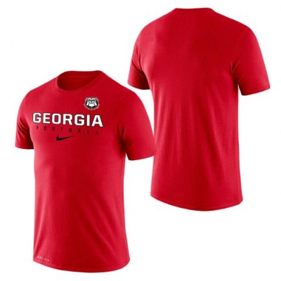 Georgia Bulldogs Men's Red Practice Legend Performance Football NCAA T-Shirt 2406OJIX4