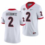 Georgia Bulldogs Richard LeCounte Men's #2 Away White Game Football NCAA Jersey 2406VPAF8