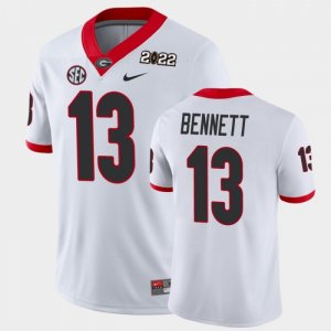 Georgia Bulldogs Stetson Bennett Men's #13 Game 2021 National Champions White Football NCAA Jersey 2406VZGQ3