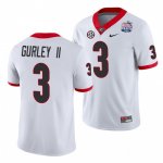 Georgia Bulldogs Todd Gurley II Men's #3 White 2021 Peach Bowl Football NCAA Jersey 2406FELF6