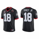 Georgia Bulldogs Xavian Sorey Jr. Men's #18 Game Alternate Black Football NCAA Jersey 2406VZVG3