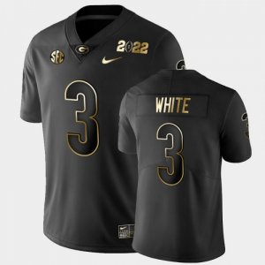 Georgia Bulldogs Zamir White Men's #3 Golden Black 2021 National Champions Football NCAA Jersey 2406LCQN0