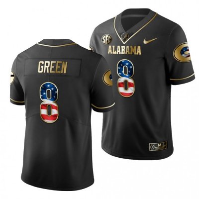 Georgia Bulldogs A.J. Green Men's #8 Stars and Stripes Black 2019 History Player Football NCAA Jersey 2406HATY4