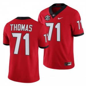 Georgia Bulldogs Andrew Thomas Men's #71 Red Football NCAA Jersey 2406WQIW7