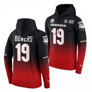 Georgia Bulldogs Brock Bowers Men's #19 2021 National Champions Playoff Red Black Football NCAA Hoodie 2406ZAGN1