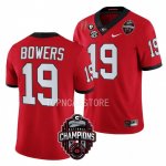 Georgia Bulldogs Brock Bowers Men's #19 National Champions Back-To-Back CFBPlayoff 2023 Red Football NCAA Jersey 2406QLIL6