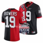 Georgia Bulldogs Brock Bowers Men's #19 Split 2022 Peach Bowl Black Red Football NCAA Jersey 2406SWDX2