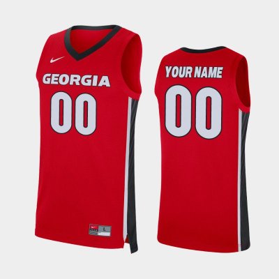 Georgia Bulldogs Custom Men's #00 2019-20 Red Replica Basketball NCAA Jersey 2406FKJI0