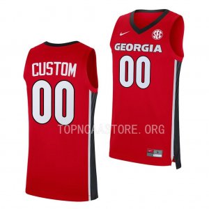 Georgia Bulldogs Custom Men's #00 Replica Red Away 2022-23 Basketball NCAA Jersey 2406UASU5