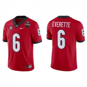 Georgia Bulldogs Daylen Everette Men's #6 2022 National Champions Playoff Red Game Football NCAA Jersey 2406OKIH0