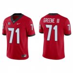 Georgia Bulldogs Earnest Greene III Men's #71 Red Game Football NCAA Jersey 2406ZPAH1